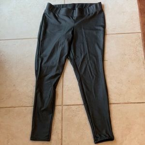 TORRID Black Leather leggings. Torrid Size 00, US size 10. 95% poly, 5% spandex.